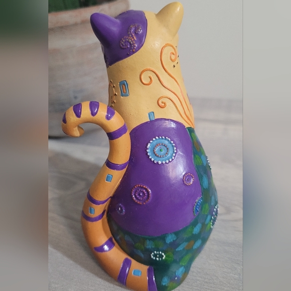 Kleo Cats 'Sparkler' Cat Figurine Cleopatra Jeweled Colorful Westland 5" - Picture 4 of 6